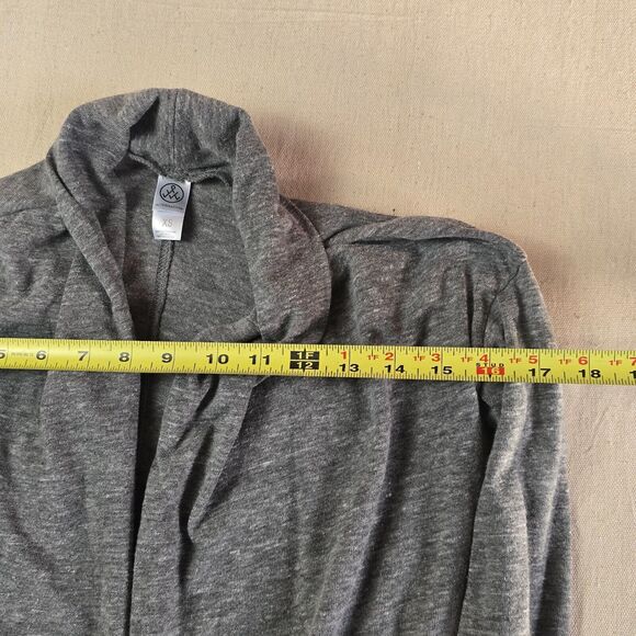 Athleta Women’s Heathered Gray Open Front Cardigan XS | Thumb Hole Sleeves Light - Picture 4 of 15
